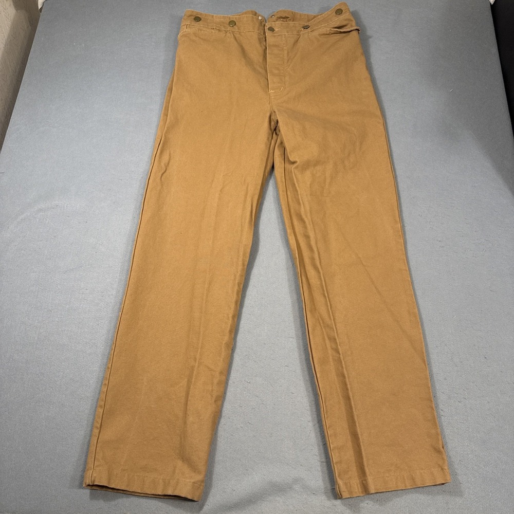 Scully Pants Brown Tan Rangewear Canvas Buckleback Cowboy Frontier Men 36